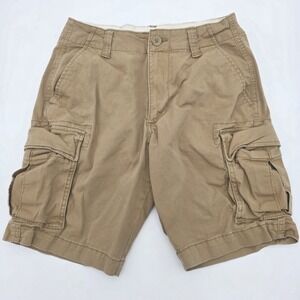 Old Navy Cargo Shorts Mens Sz 28  Khaki Lived In Straight Built In Flex 90's